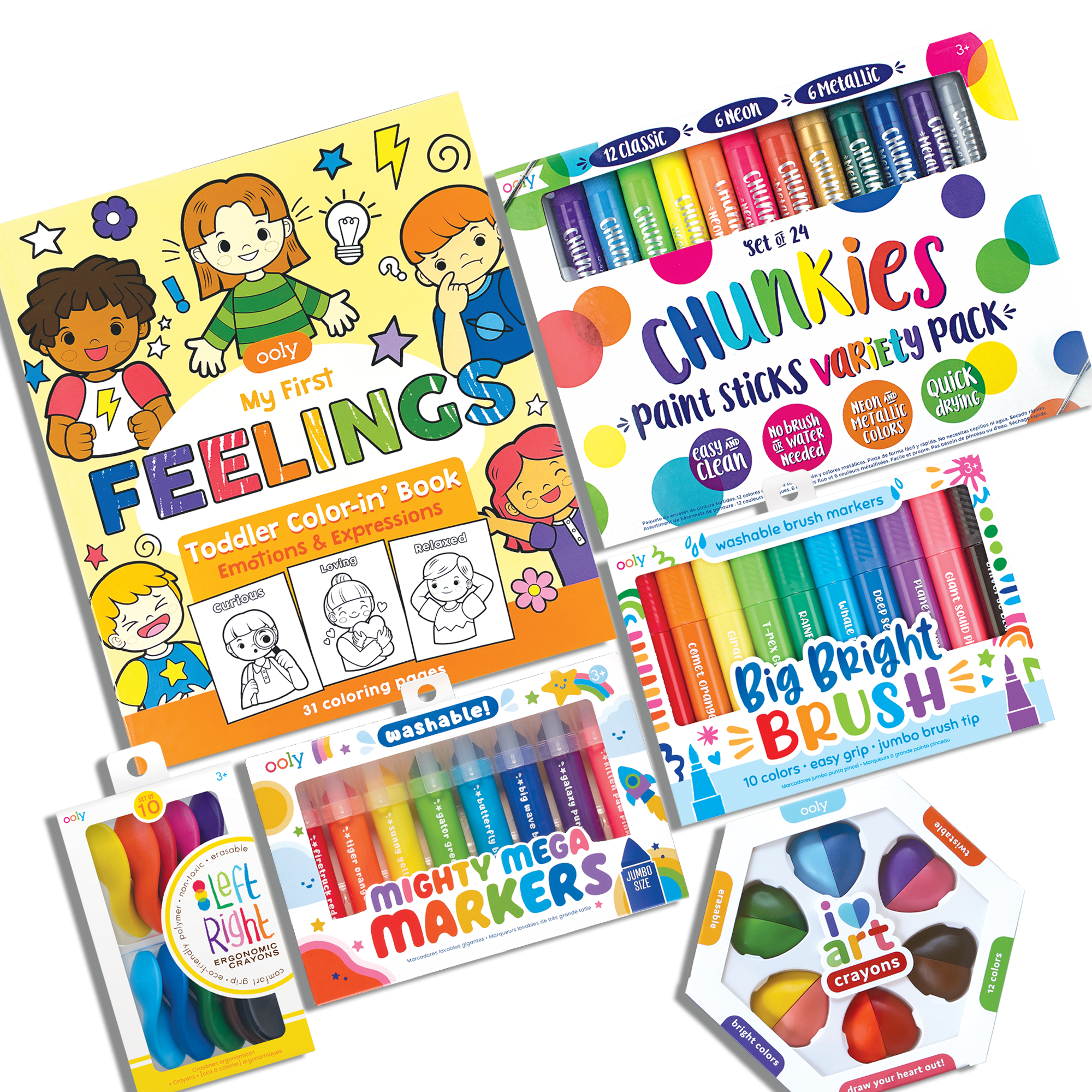 Ooly Left Right Crayons Set