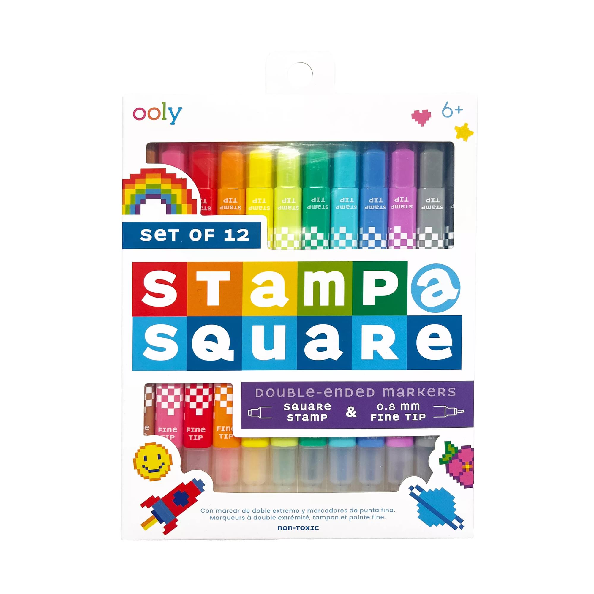 Ooly Confetti Stamp Double Ended Markers-Set of 9 – Olly-Olly