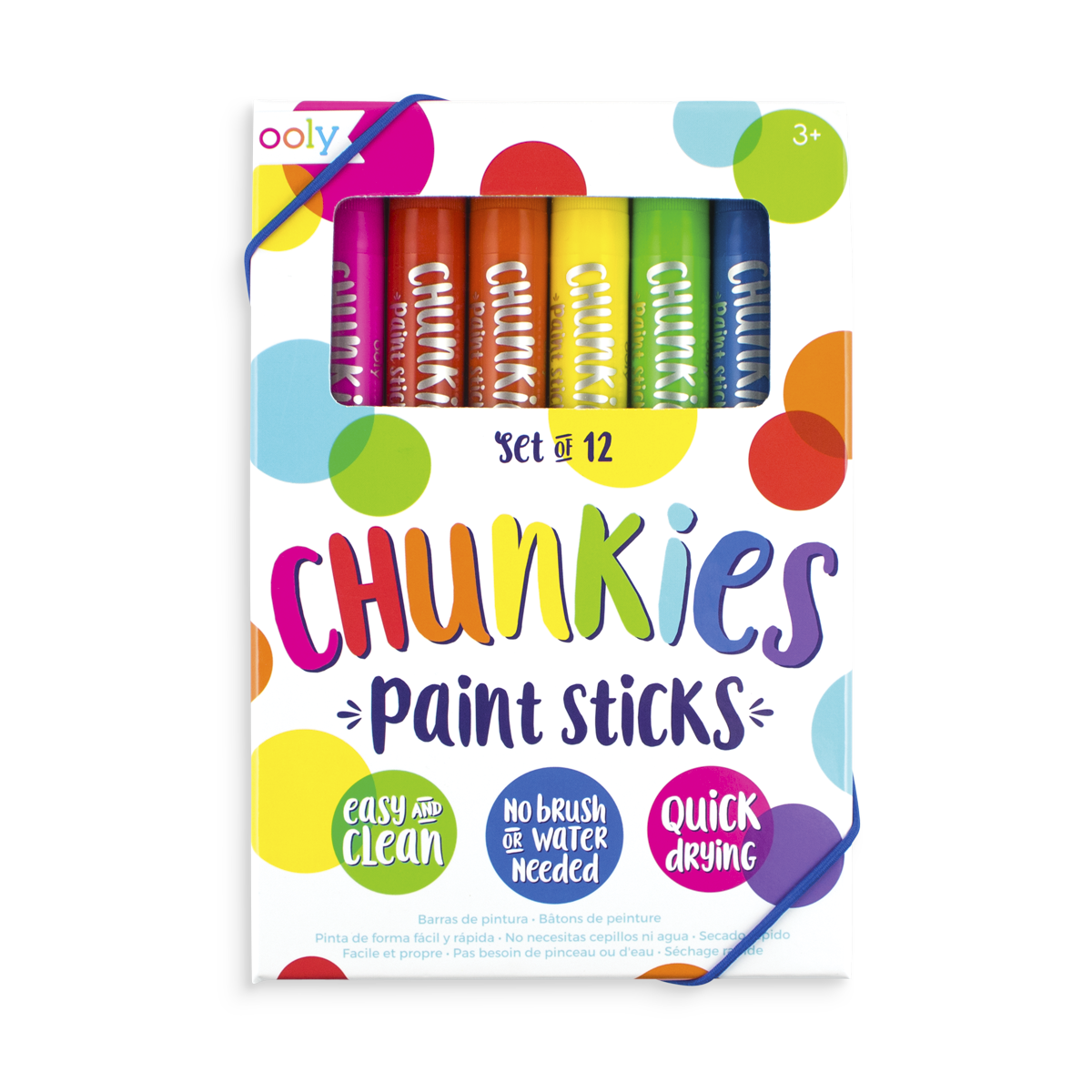 Chunkies Twistable Tempera Paint Sticks for Kids, No Mess Kids Art
