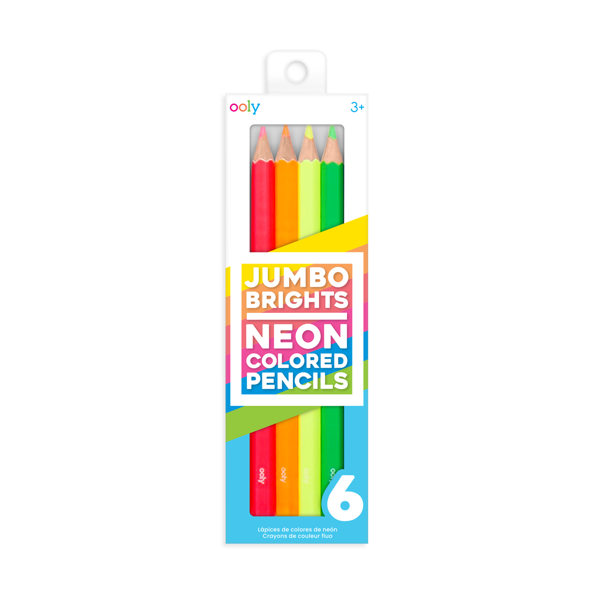 ooly jumbo brights neon colored pencils - Little
