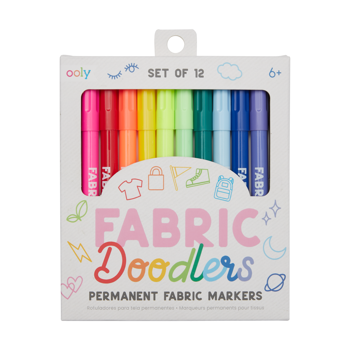 Fabric Markers Textile Clothes T-Shirt Colour Draw Art Craft Pens Pack of 4