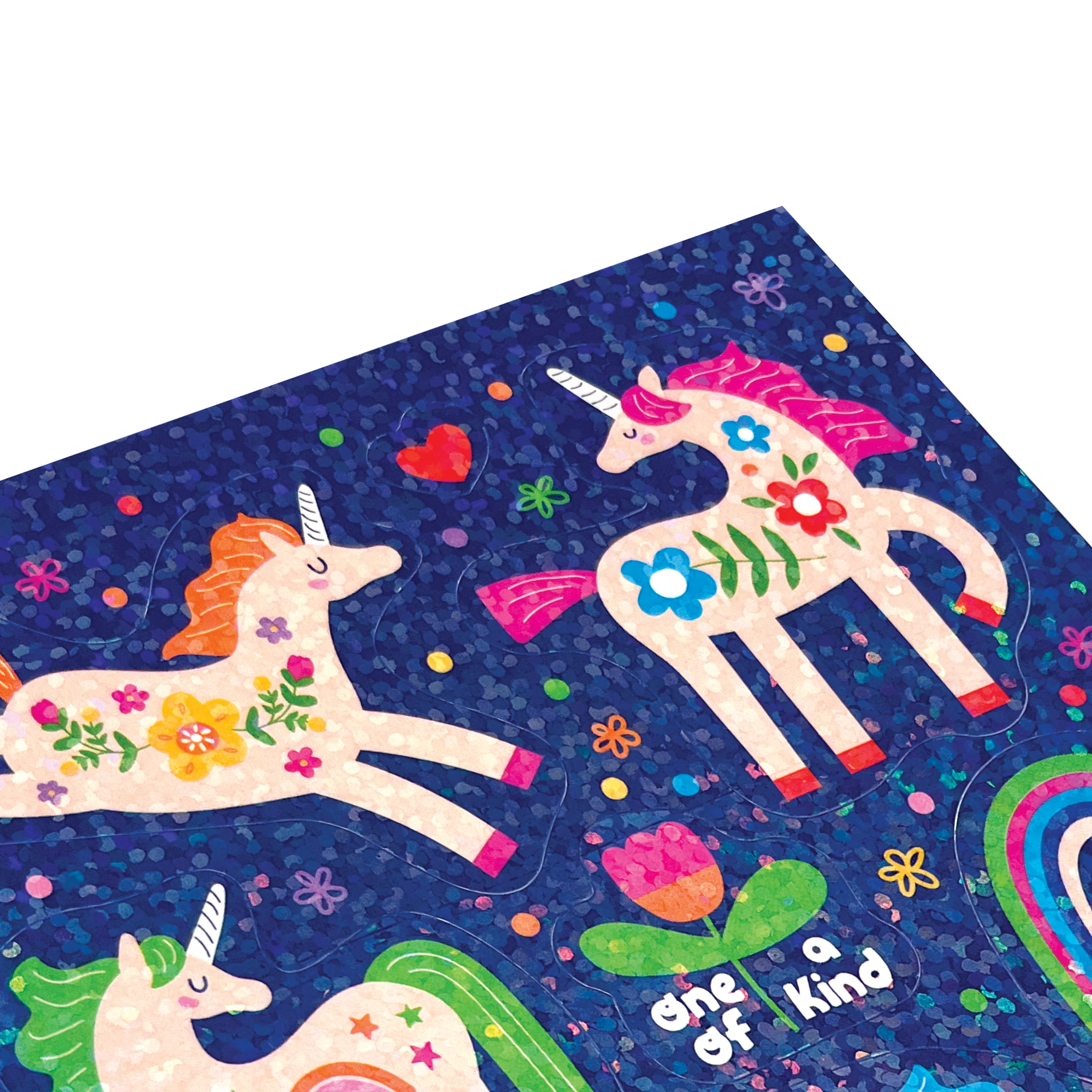 OOLY Stickiville Standard Magical Unicorn close up of sheet