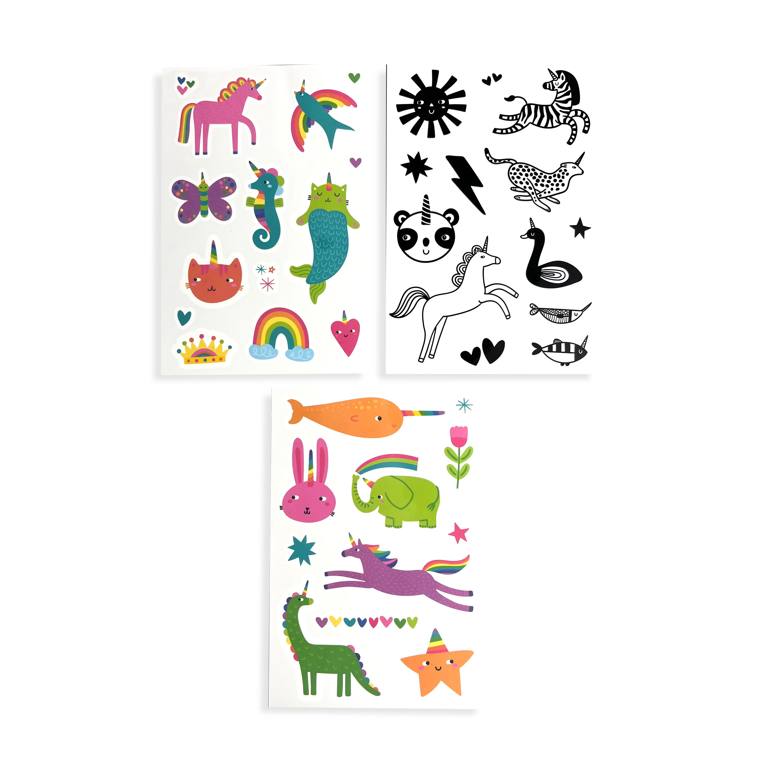 OOLY Mini Tattoo Palooza Temporary Tattoos Unicorn Party tattoo sheets