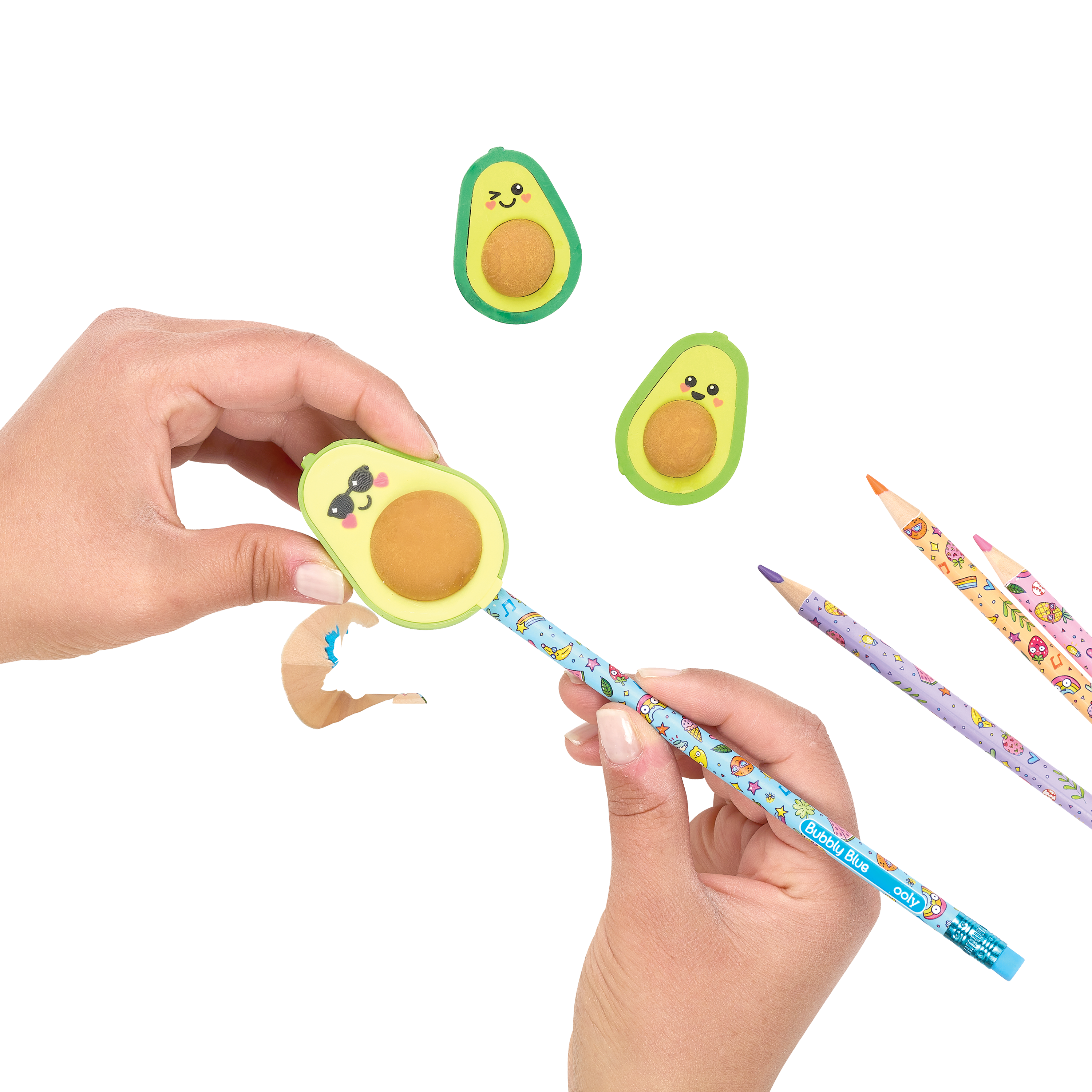 OOLY Avocado Love Eraser and Sharpener Sharpening Pencils