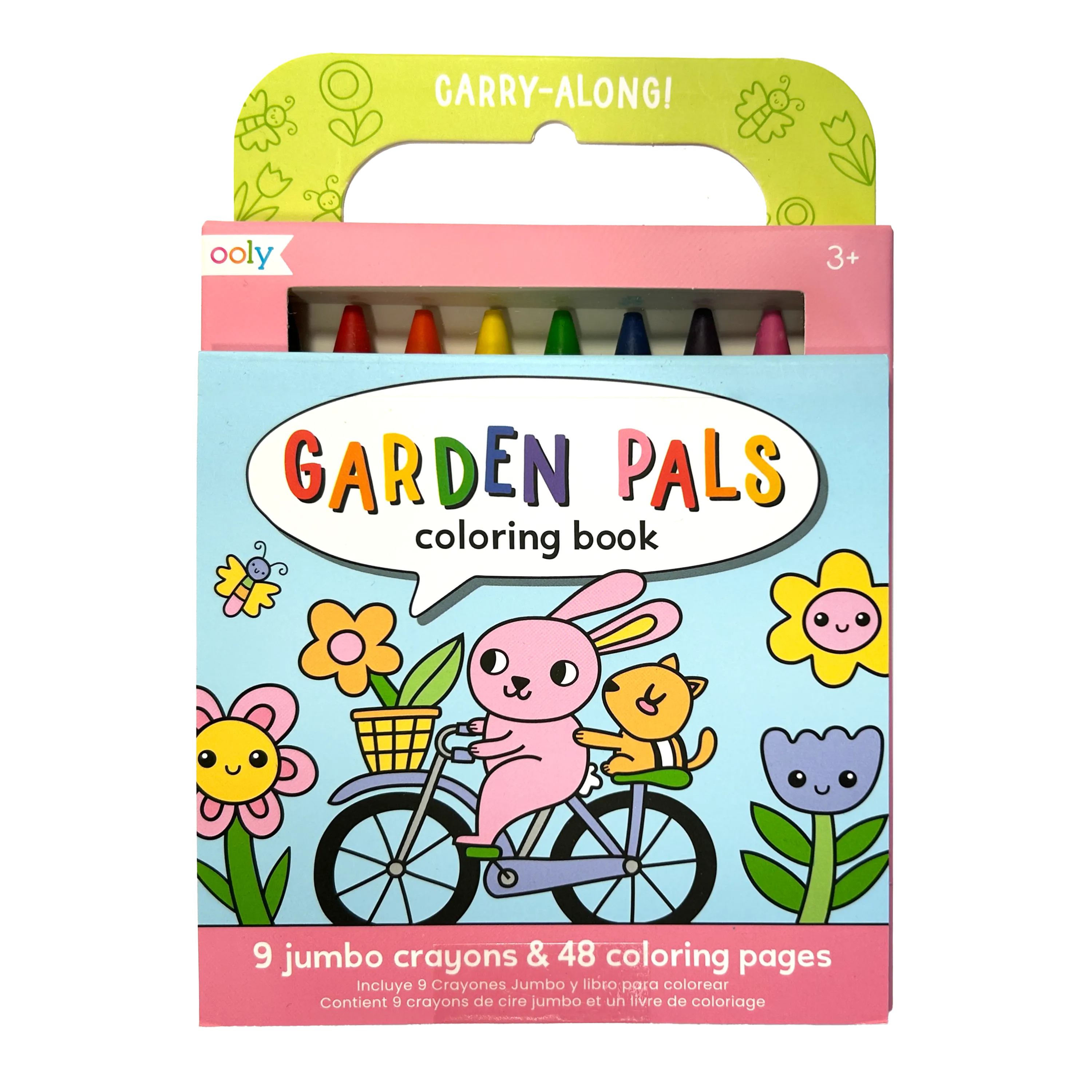 Front of packaging of Carry Along! Coloring Book and Crayon Set - Garden Pals