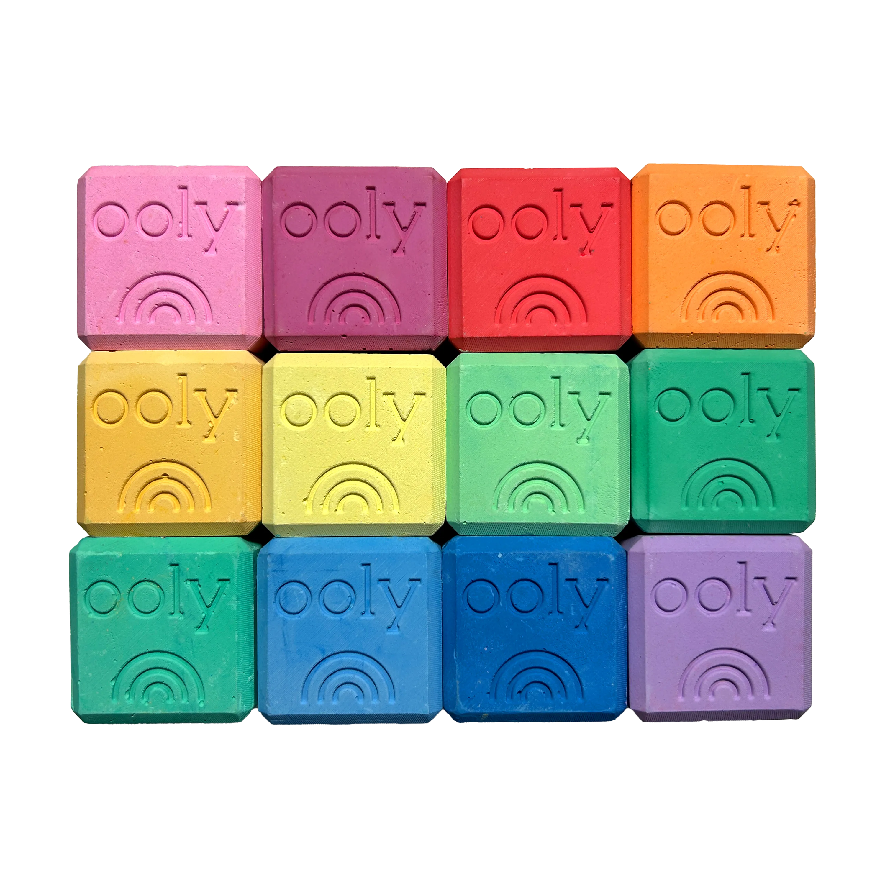 OOLY Chalk-O-Rama Block Sidewalk Chalk blocks in square pattern