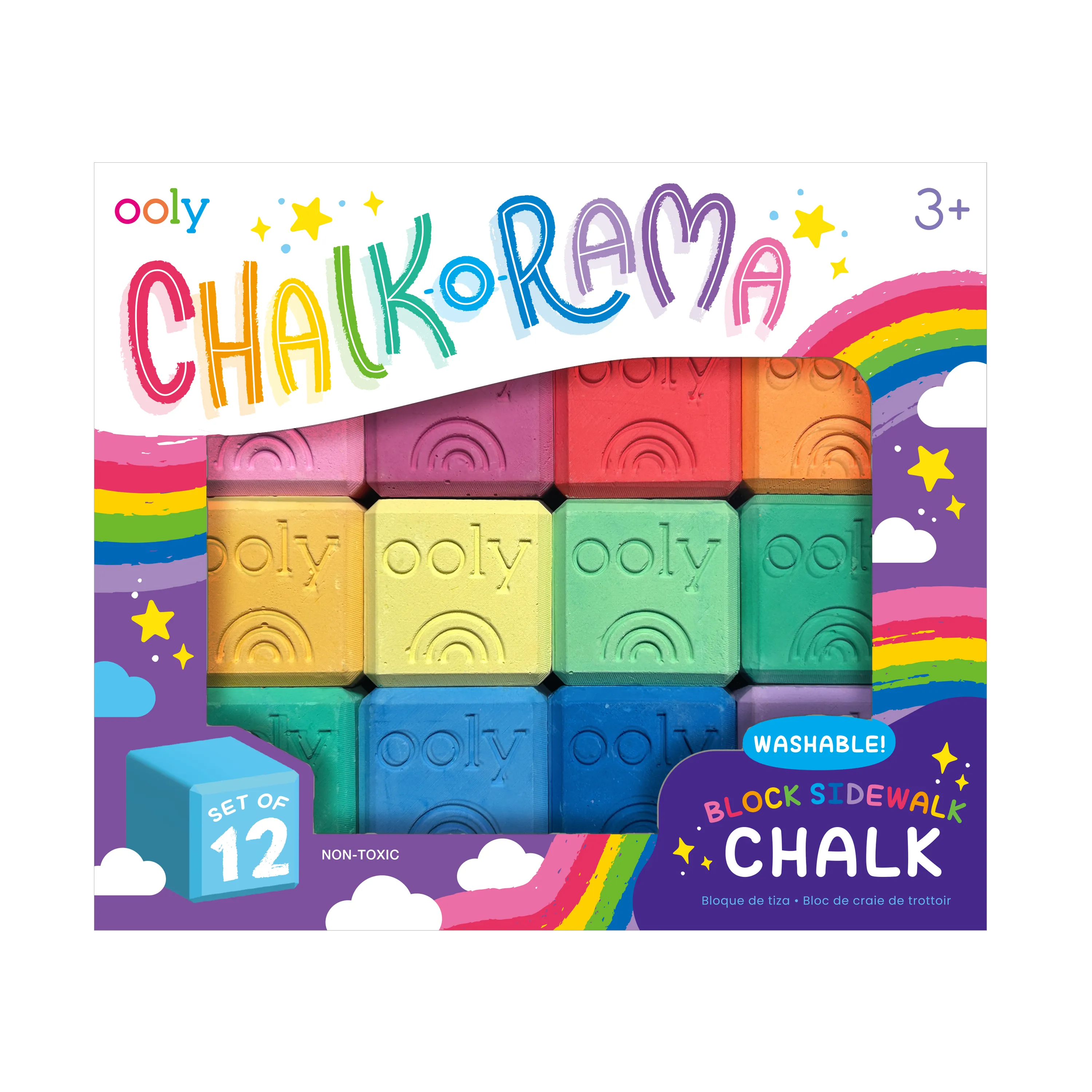 OOLY Chalk-O-Rama Block Sidewalk Chalk front of packaging