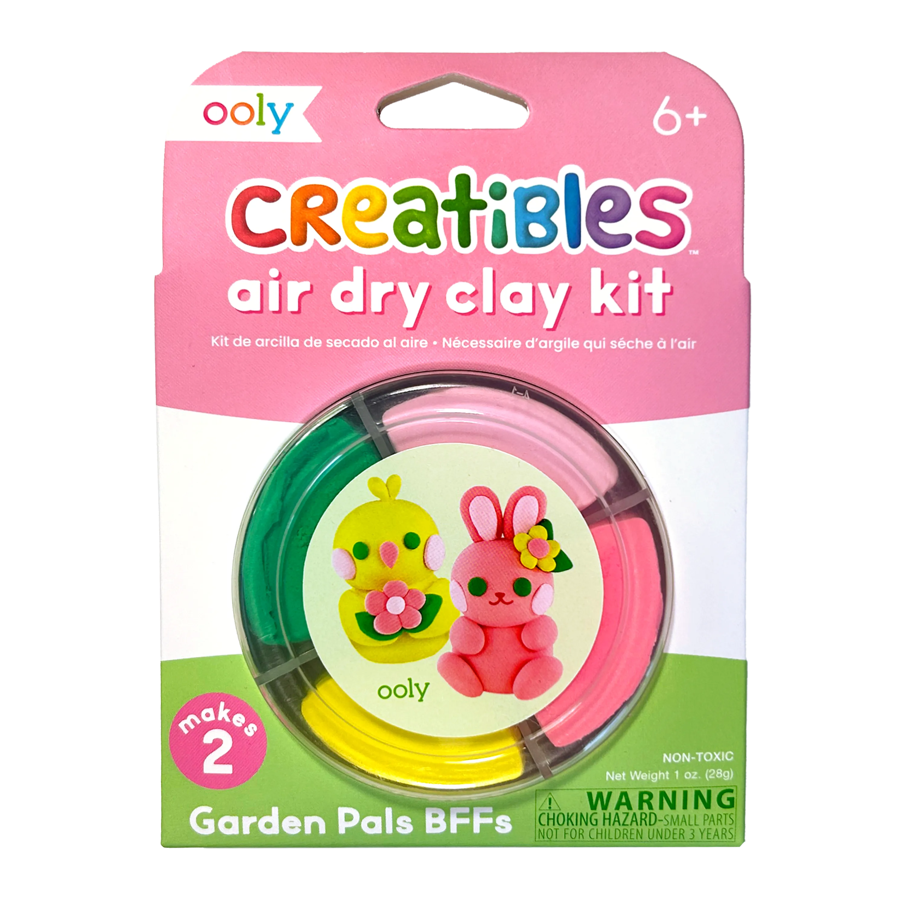 Front of packaging of Creatibles Mini Air Dry Clay Kit - Garden Pals BFFs