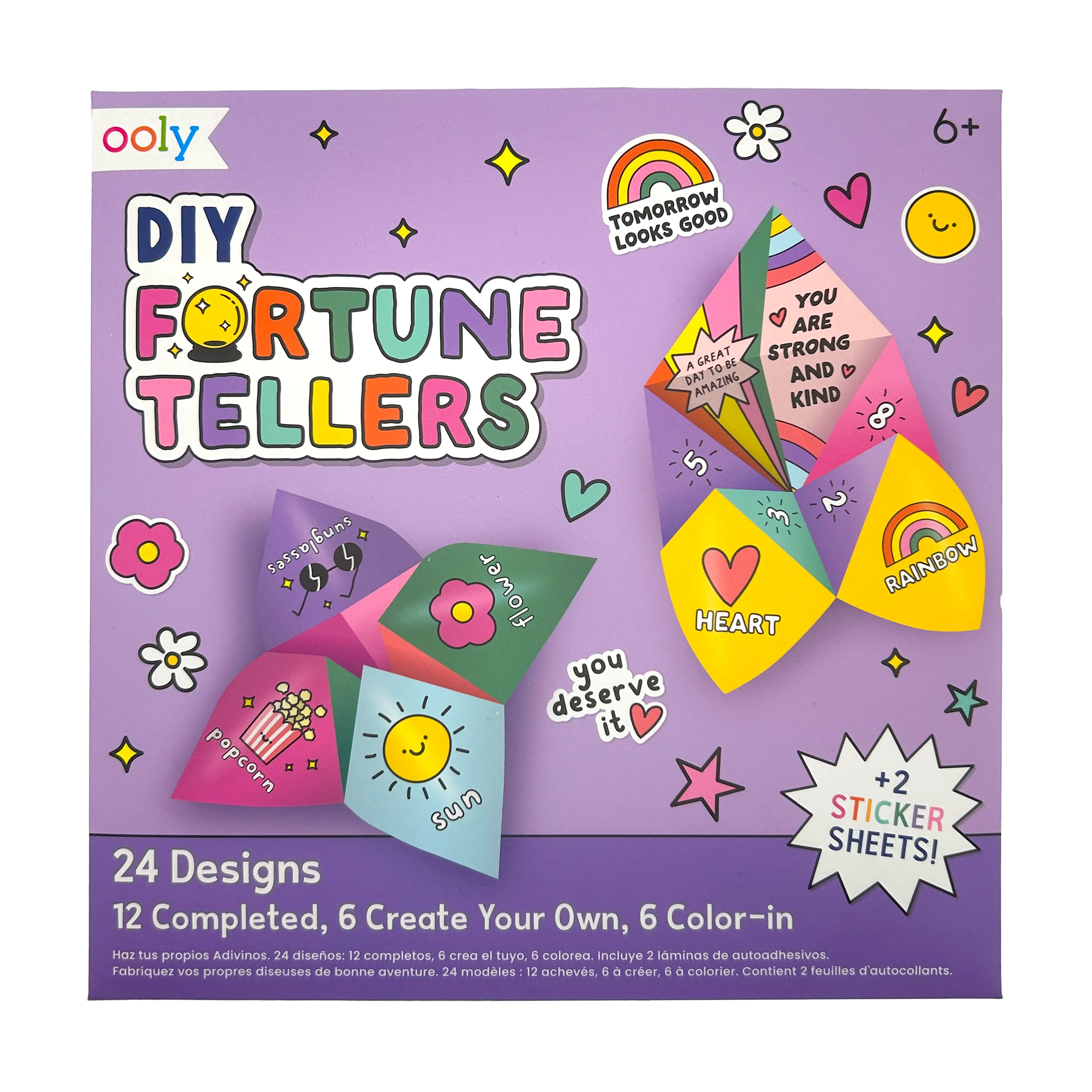OOLY DIY Fortune Tellers Activity Kit back of packaging