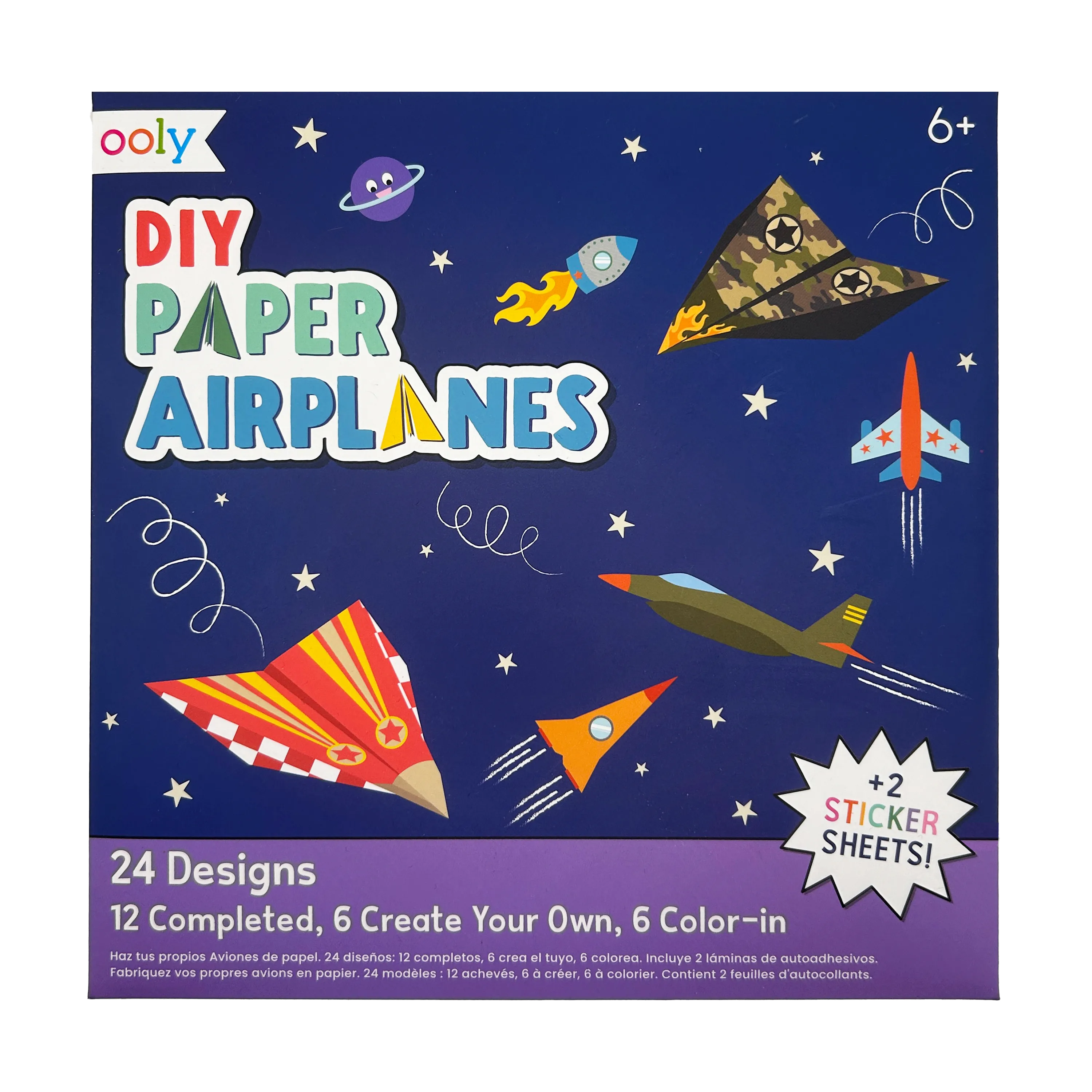 OOLY DIY Paper Airplanes Activity Kit front of packaging