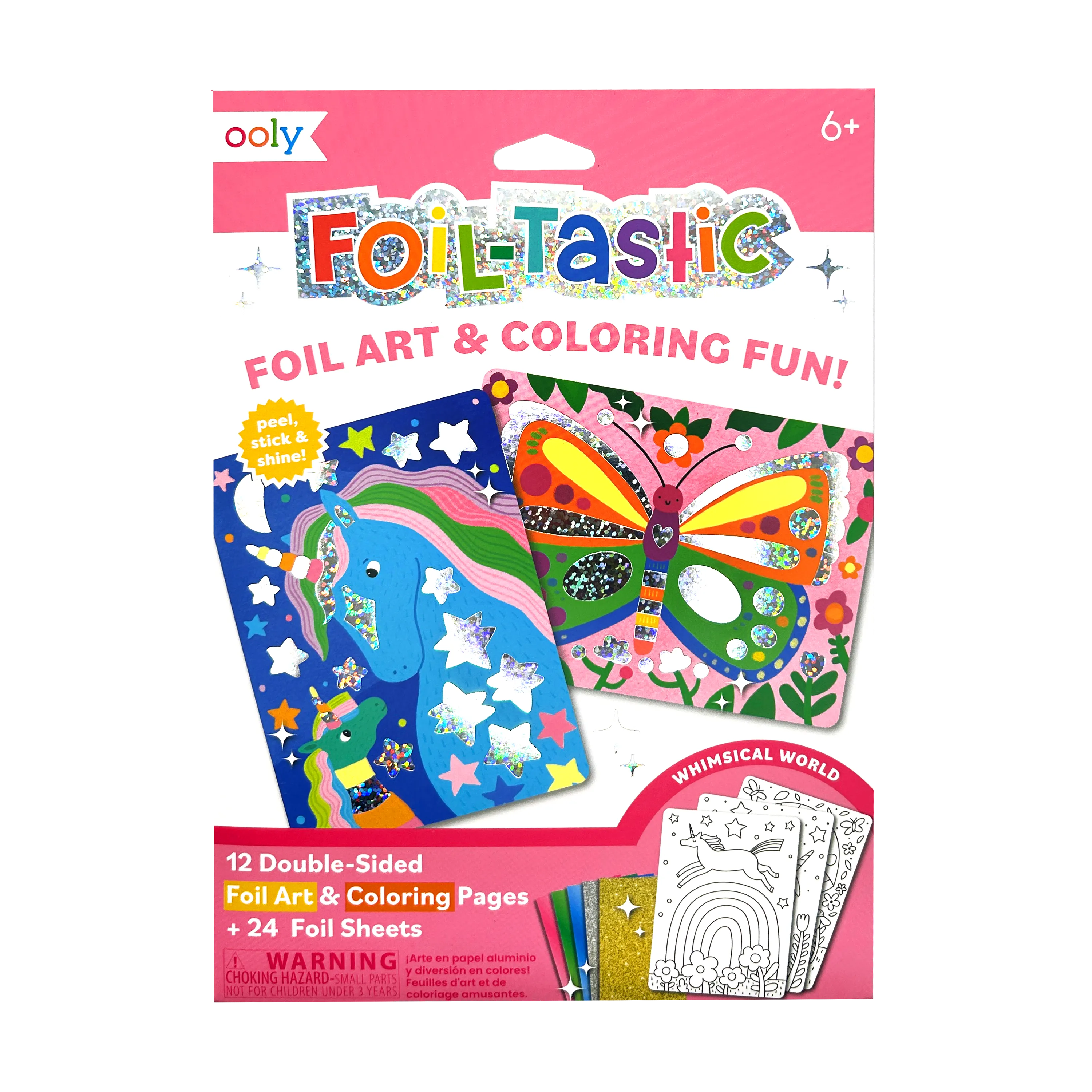 OOLY Foil-tastic Foil Art & Coloring Set - Whimsical World packaging front