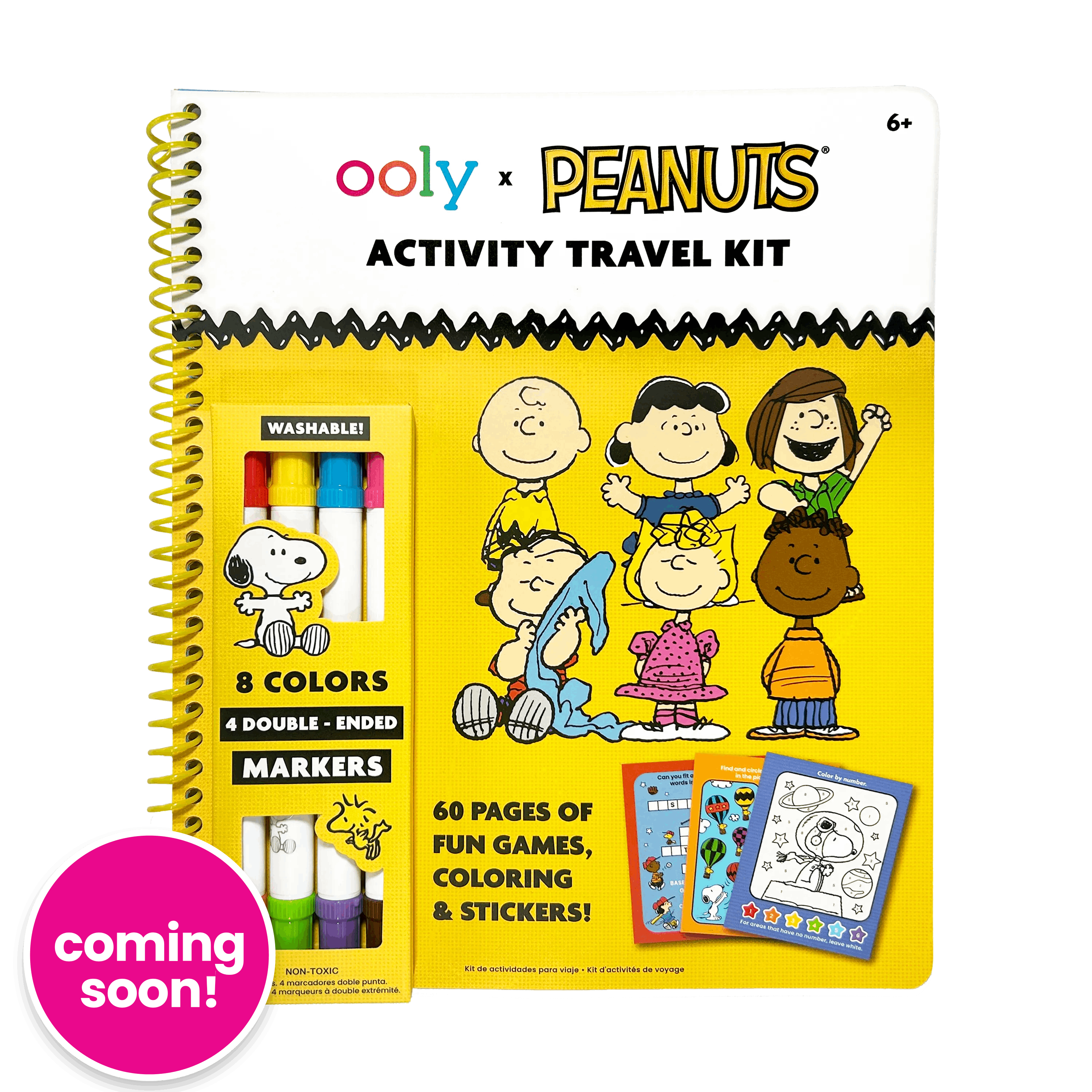 OOLY x Peanuts Activity Travel Kit & Double-Ended Markers