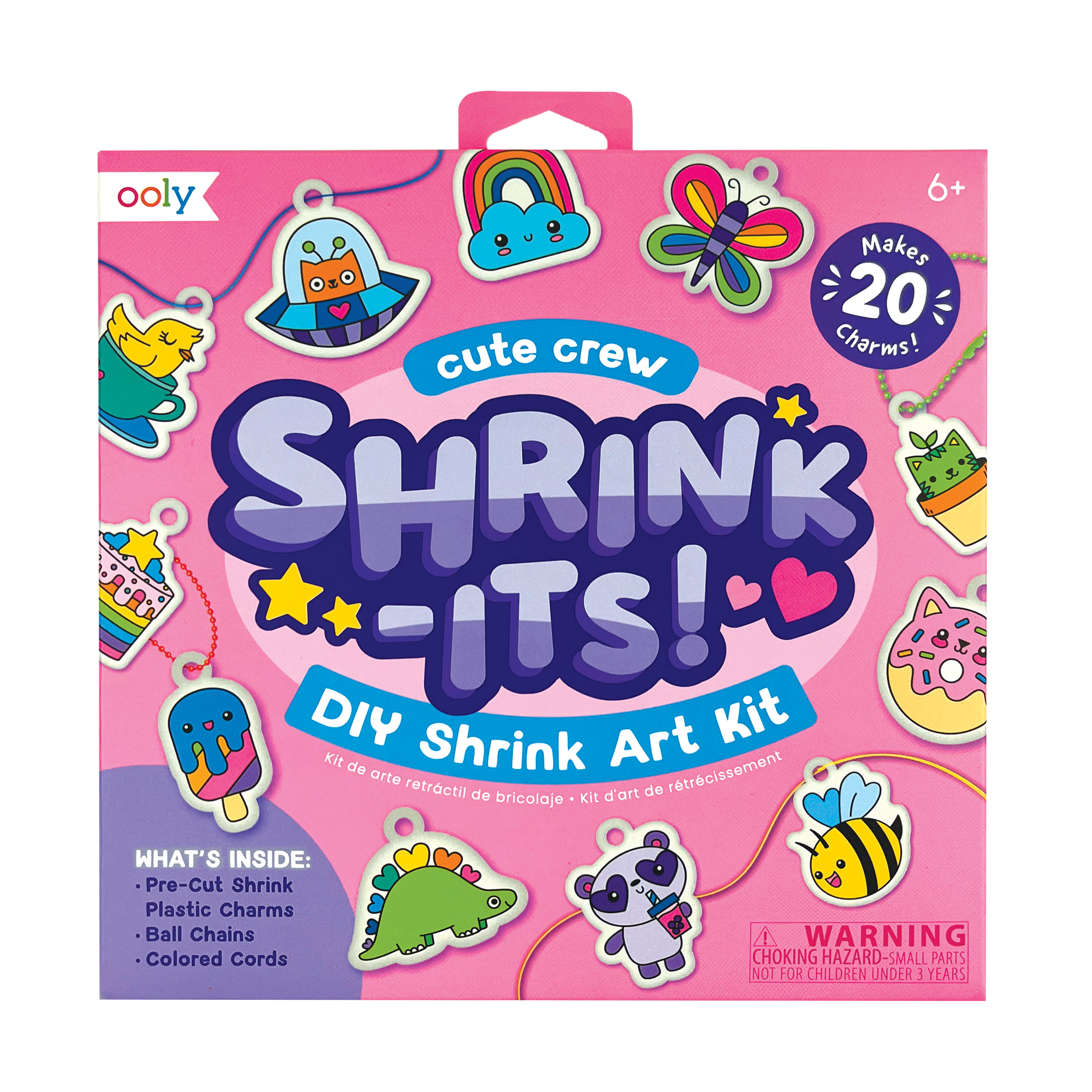 OOLY Shrink-its! DIY Shrink Art Kit - Cute Crew front of packaging