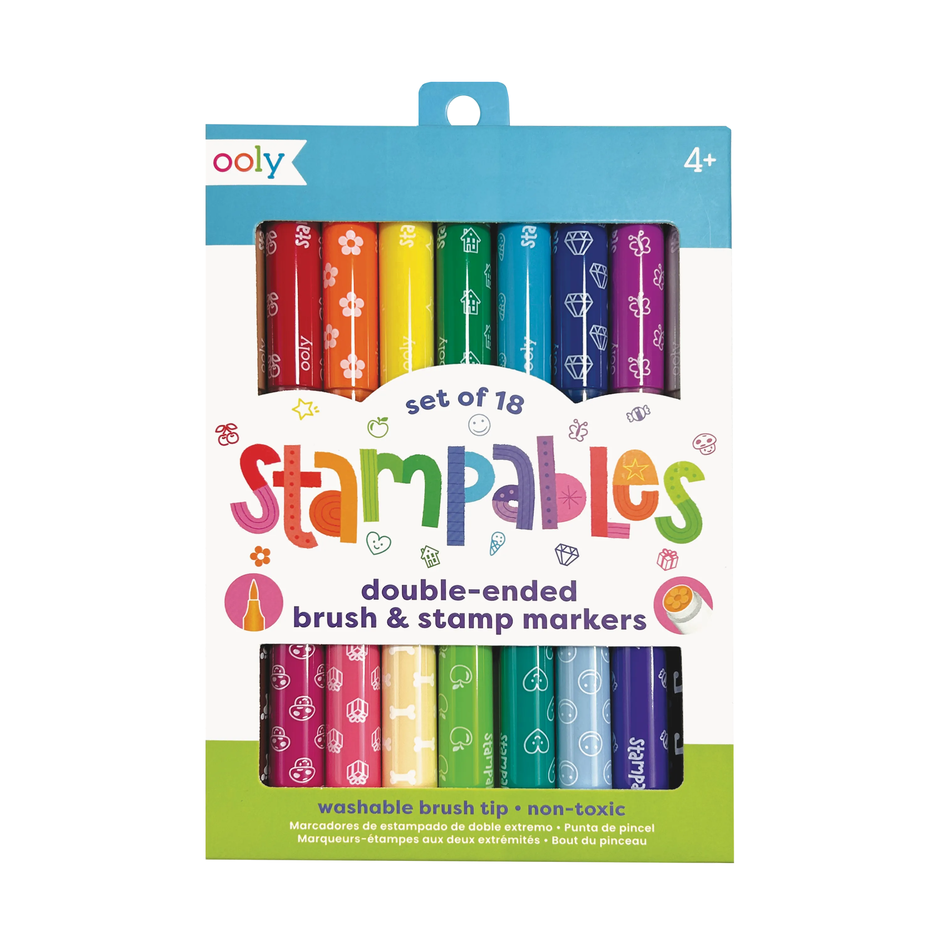 Stampables Double-Ended Stamp & Brush Markers front of packaging