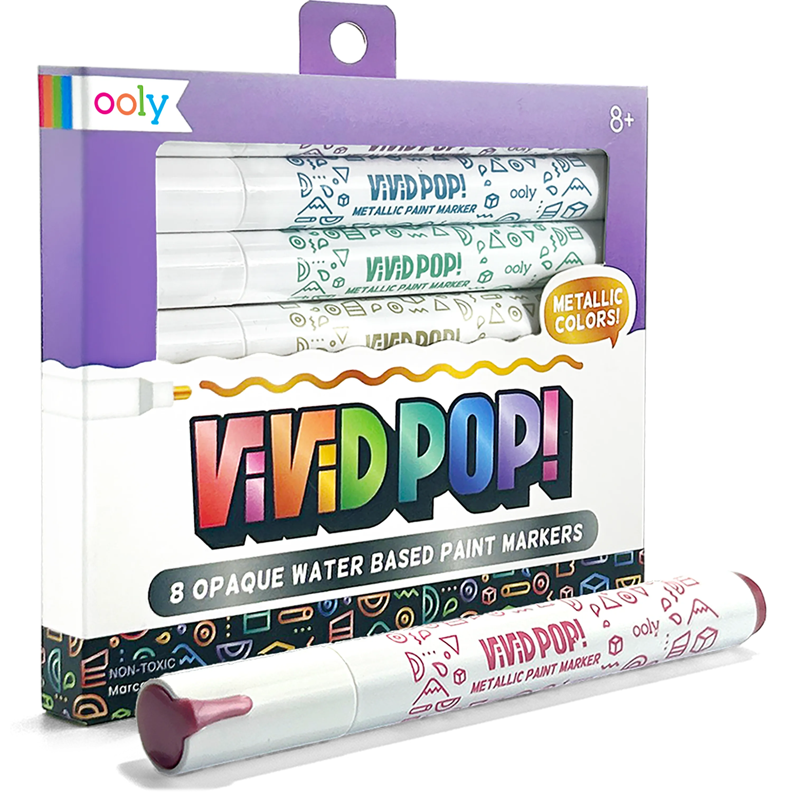 OOLY Vivid Pop metallic marker in packaging