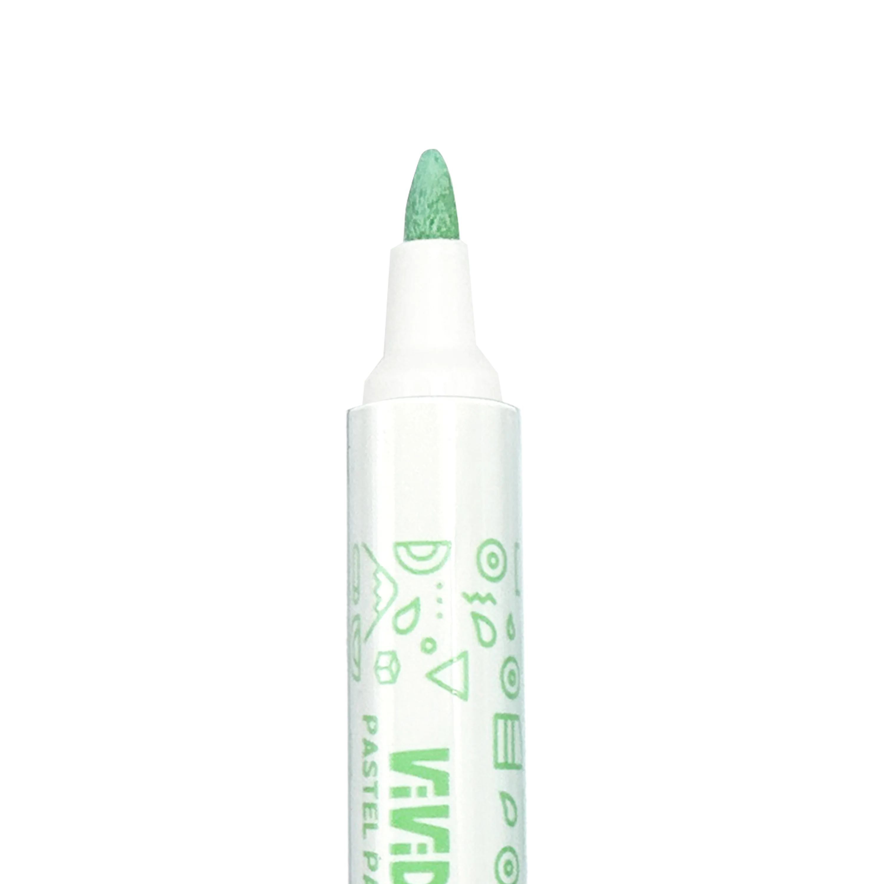 Close up of green Vivid Pop! Water Based Paint Markers - Pastel