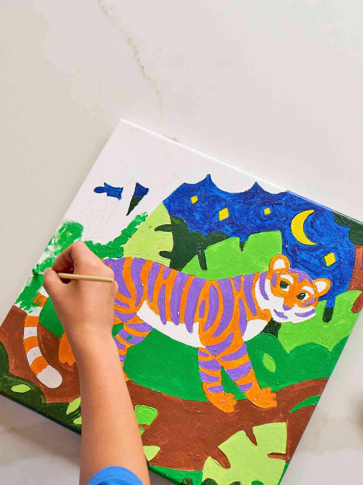 OOLY Terrific Tiger Canvas Paint by Number Kit