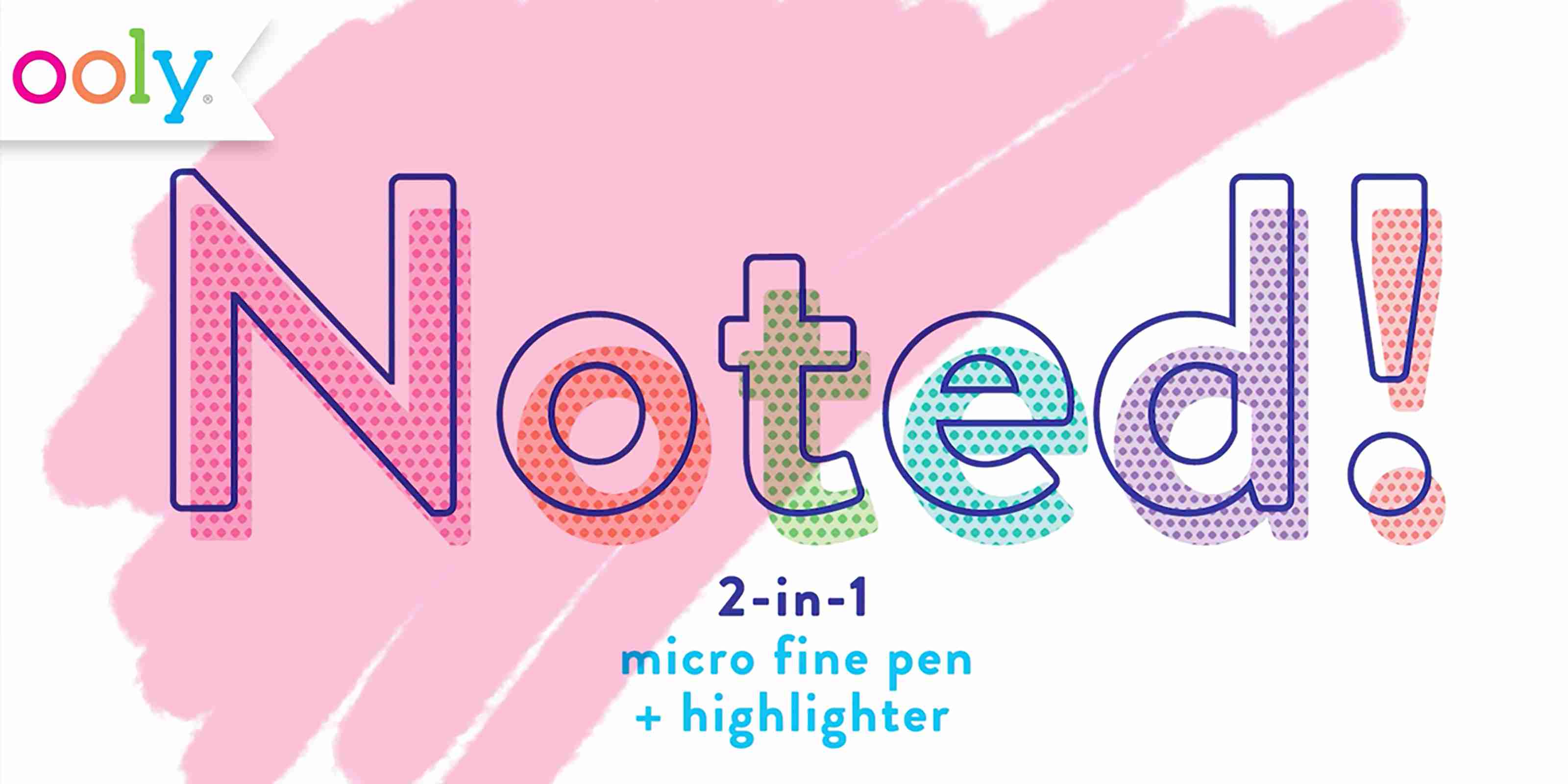 Noted! 2-in-1 Pen and Highlighter Set