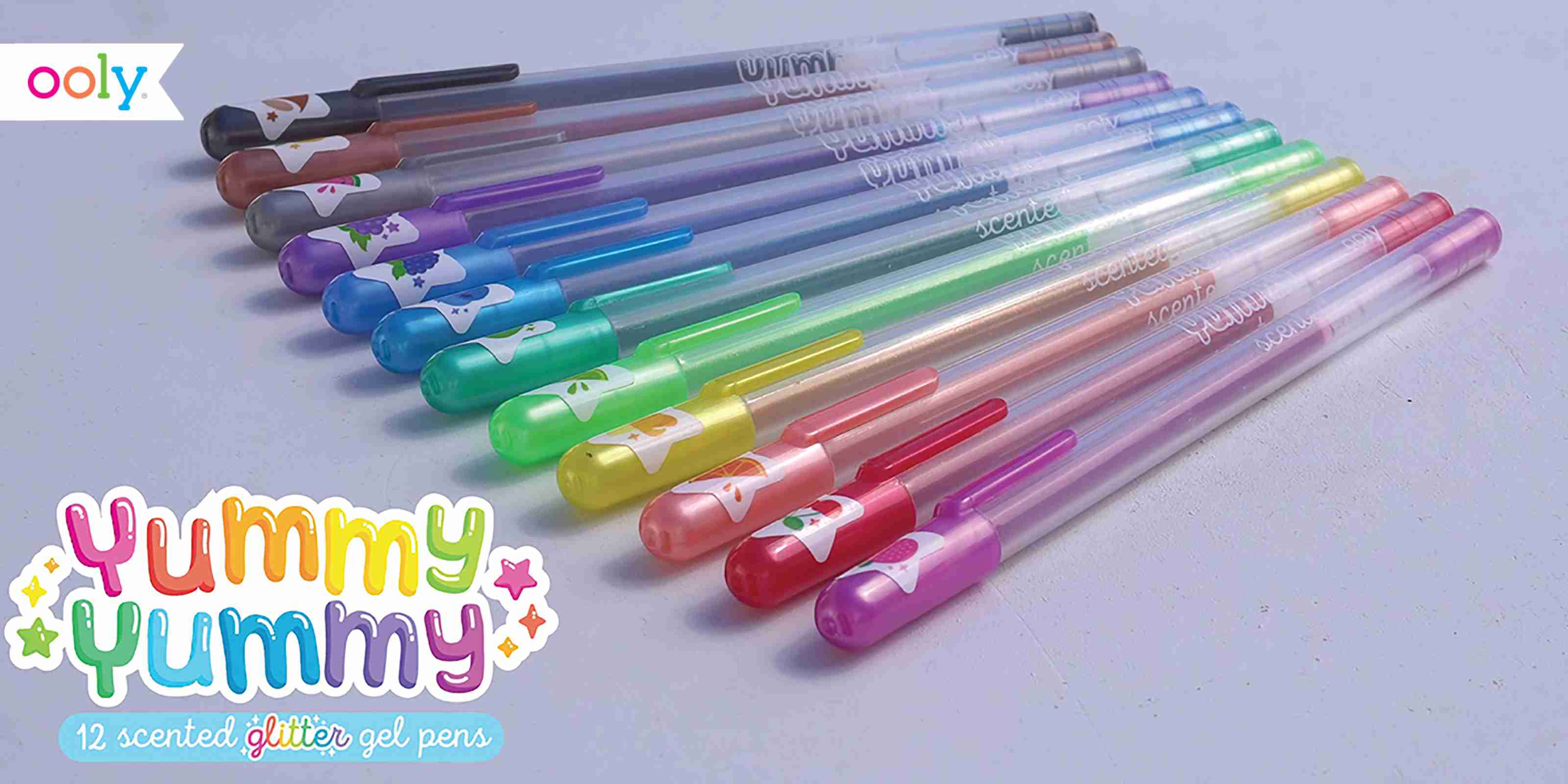 Yummy Yummy Scented Glitter Gel Pens -12