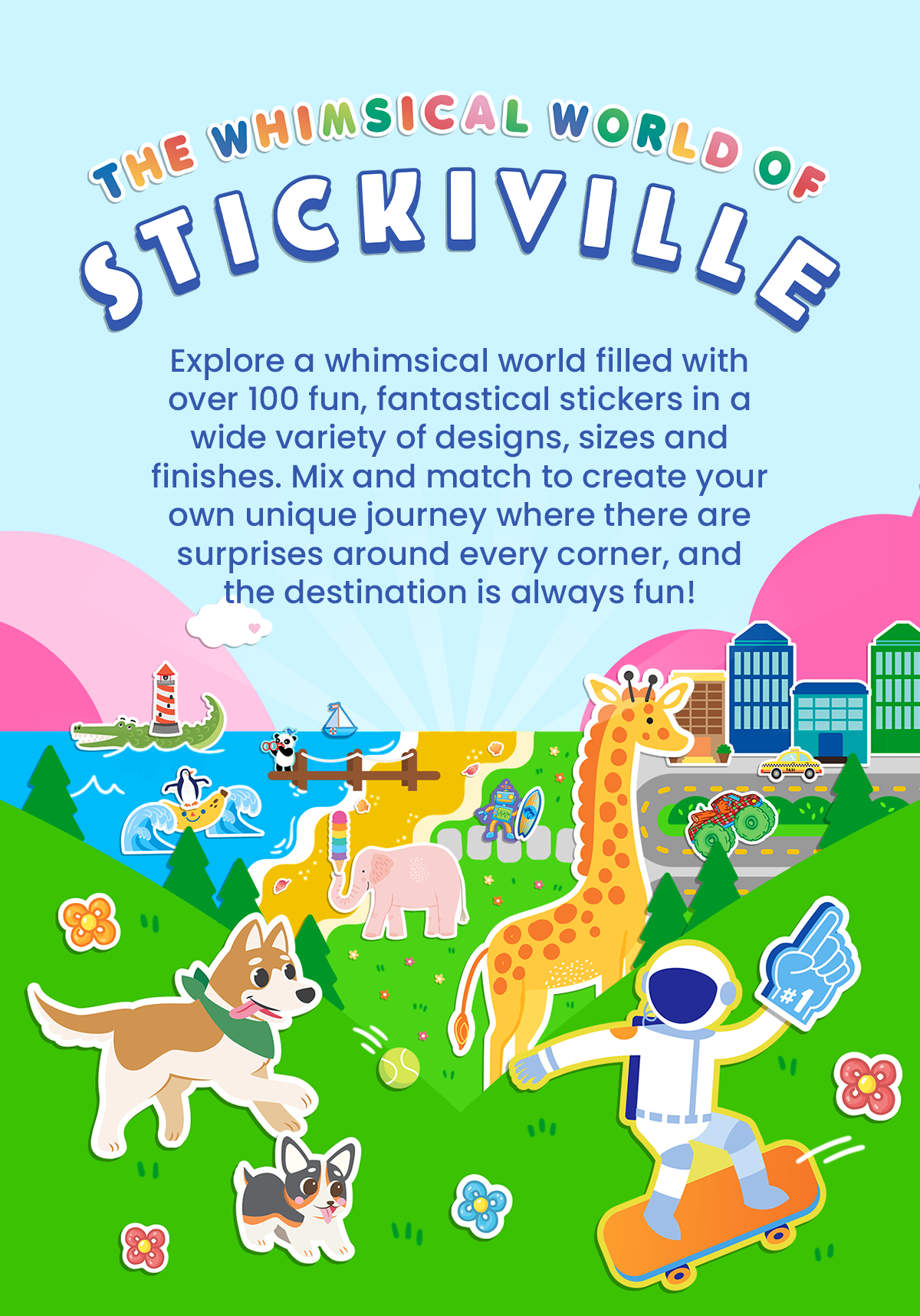 Stickiville Fun Flowers Stickers - OOLY