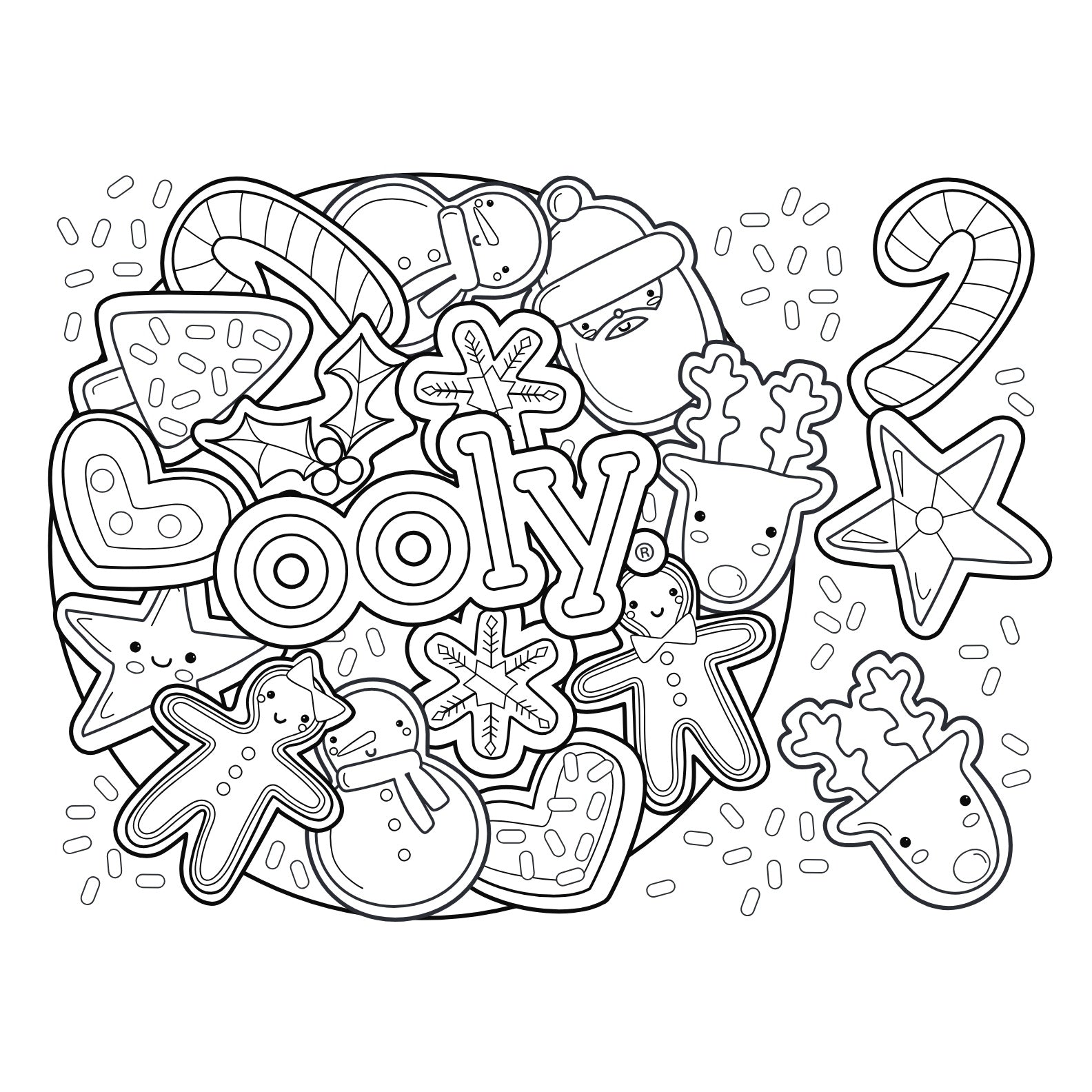 Cute Holiday Free Coloring Pages Christmas Hanukkah OOLY