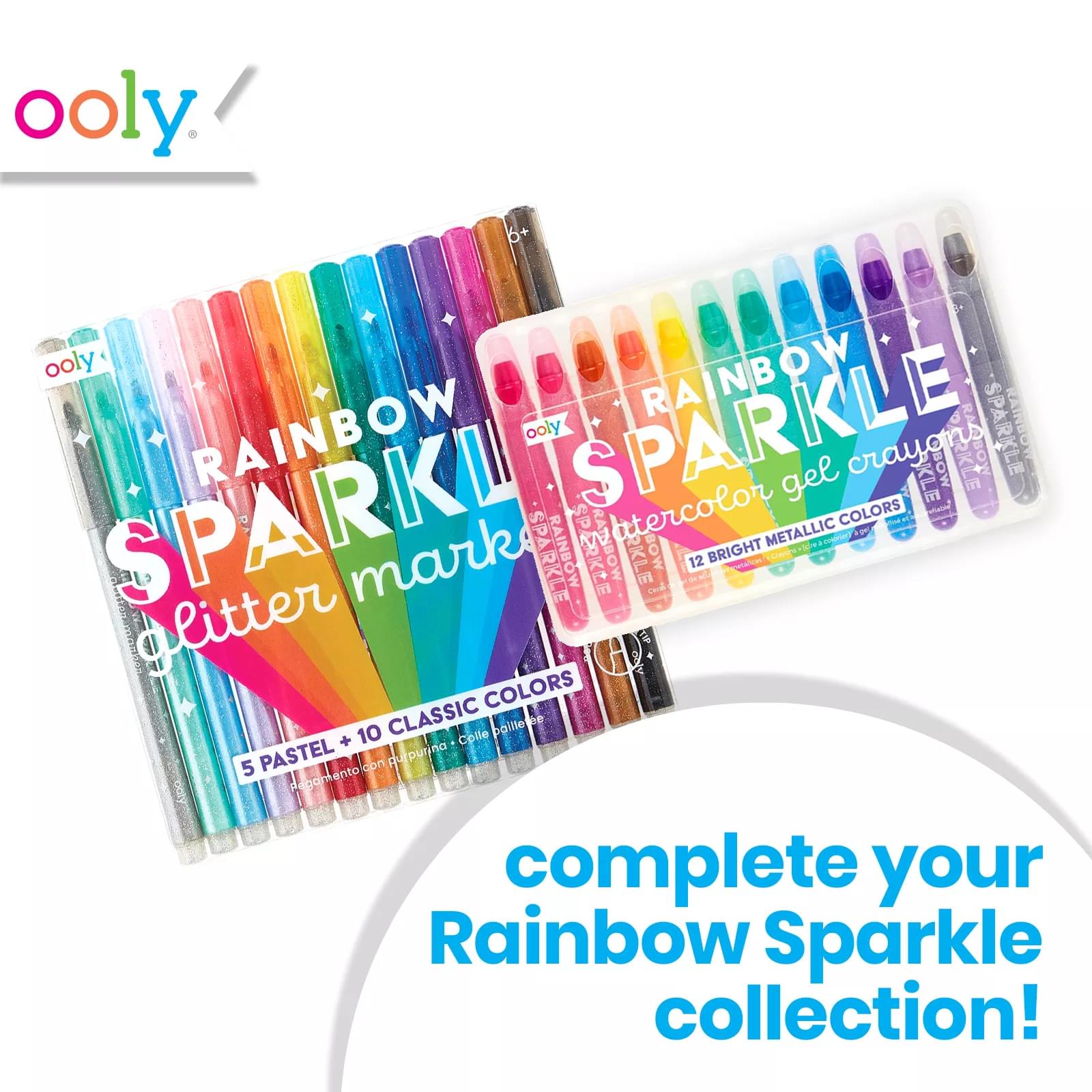  Ooly Rainbow Sparkle Glitter Markers [Set of 15