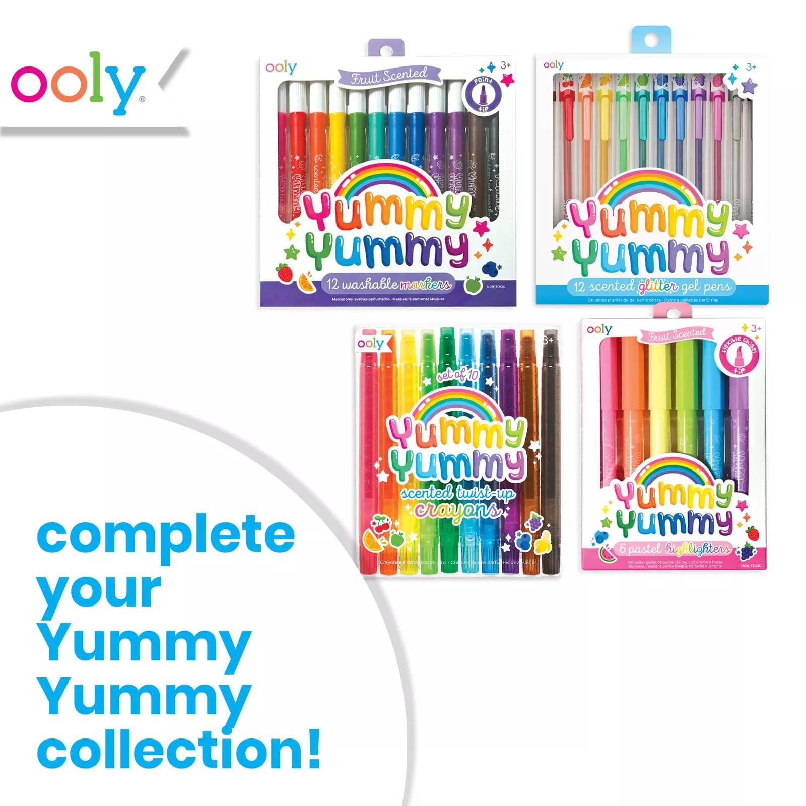 Ooly, Yummy Yummy, Scented Twist Up Crayons, Easy to Use - Set of 10