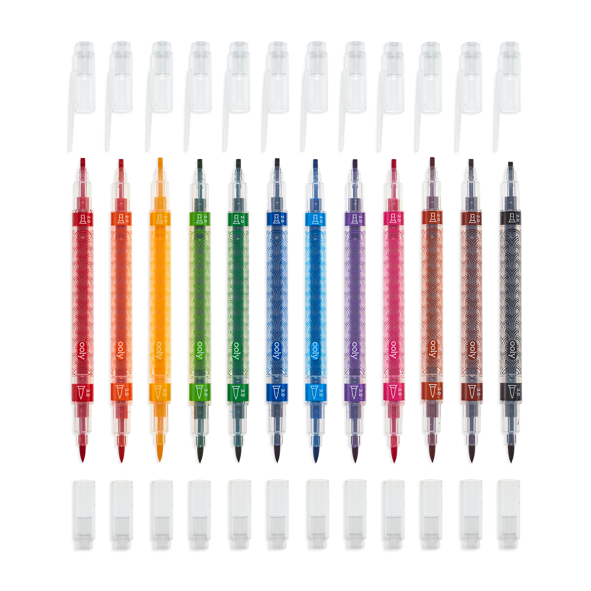 OOLY Brushed double sided felt-tip pens Dual tone