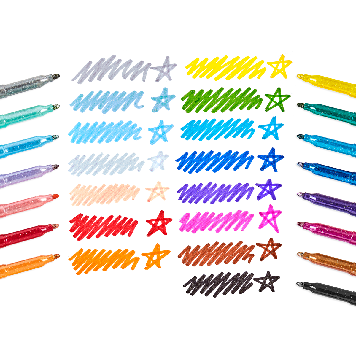 Rainbow Sparkle Glitter Markers - Blossom Girl 1