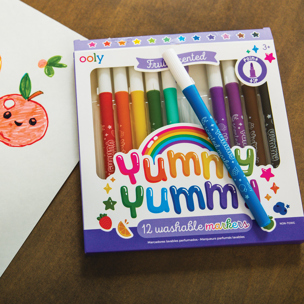 leeche Fruit Scented Markers Set 44 Pcs Filled Stationery with