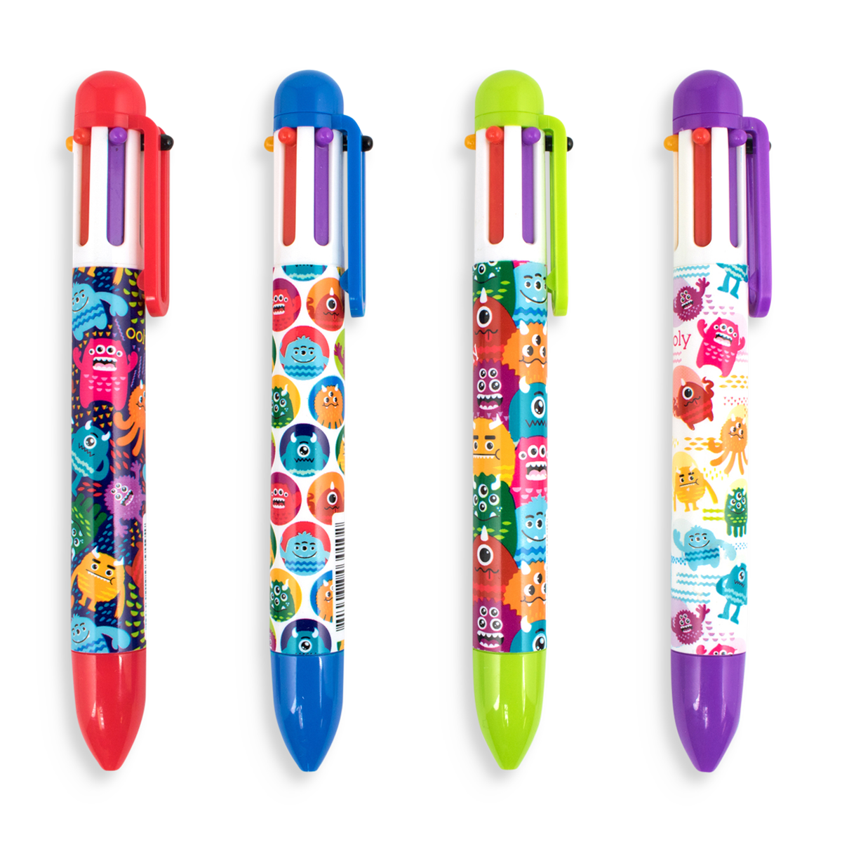 Bright Writers Colored Ink Retractable Ballpoint Pens - Set of 6