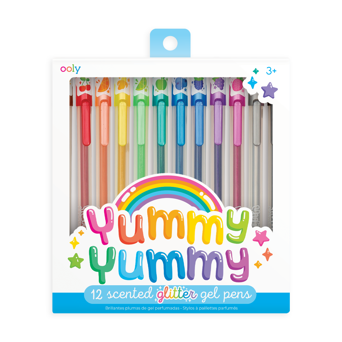 Legami - Set of 6 Mini Glitter Gel Pens, 0.8 x 11 cm, Shine Like a Diamond,  Tip Diameter 1 mm, Purple, Gold, Green, Blue, Pink, Black