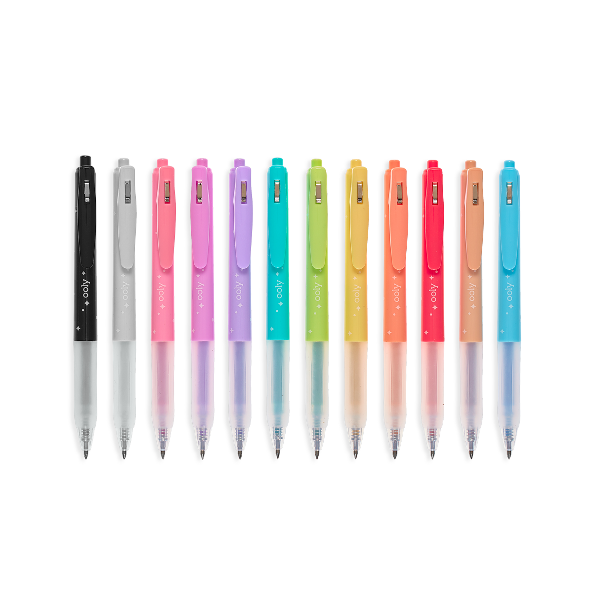 These are some smooth operators. And bold ones, too. This cool collection  of half neon, half glitter gel pens comes in 12 awe…