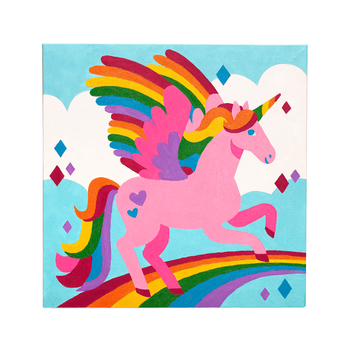 Unicorn - Paint by Numbers Kit (for Children) 10x10 Yellow