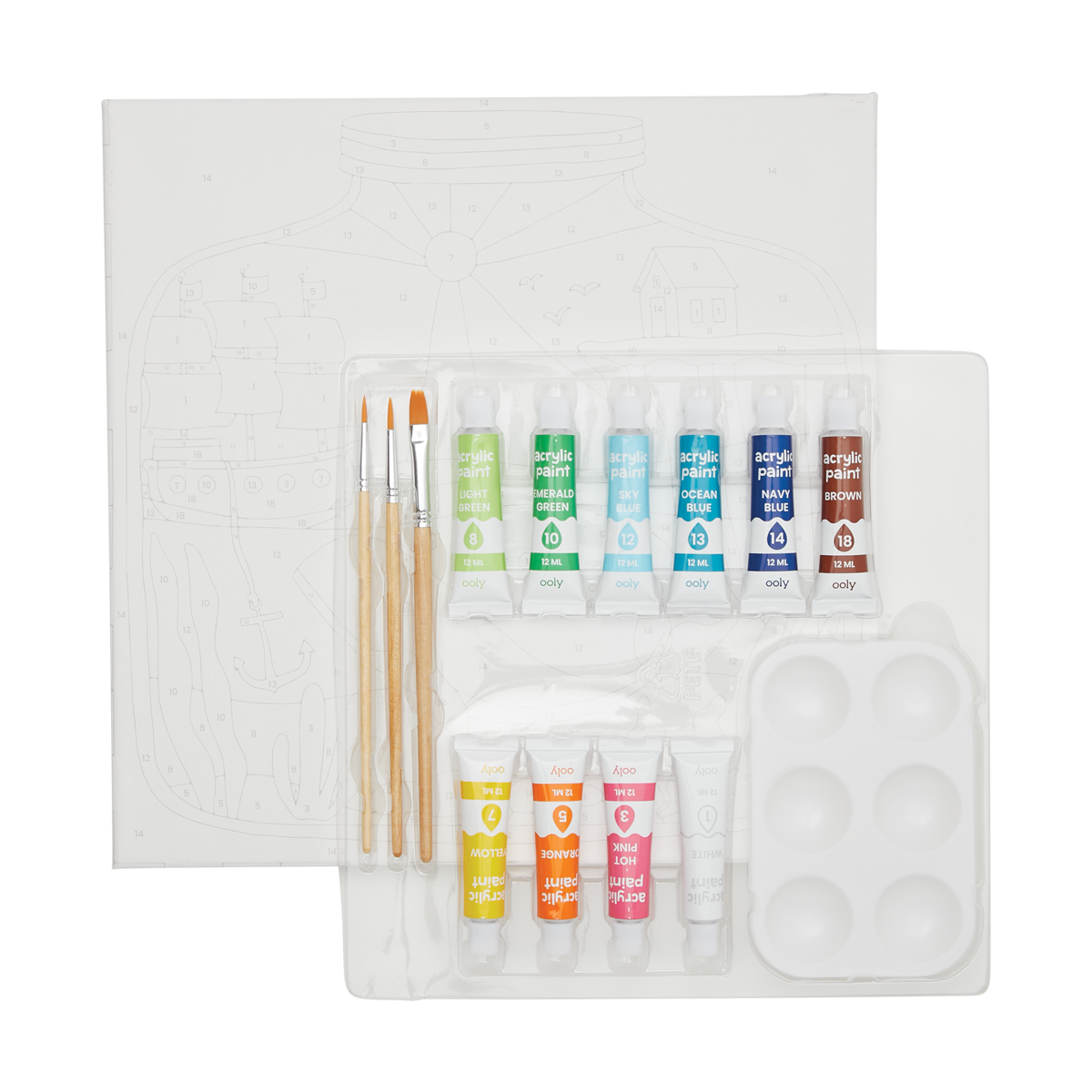 HIOLIFE hiolife 3 pack paint by number kits for kids, 8x 8 inch